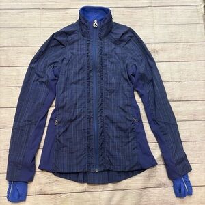 LULULEMON Ahead of the Curve Plaid Jacket Size 4